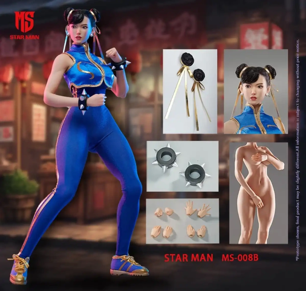 Pre-Order STAR MAN MS-008 1/6 Female Fighter Chun-li Collectible Action Figure