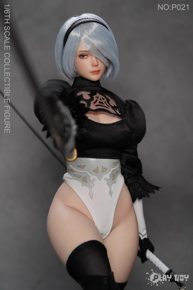 In Stock  PLAY TOY P021 1/6 Humanoid Robot 2B Collectible Action Figure Model