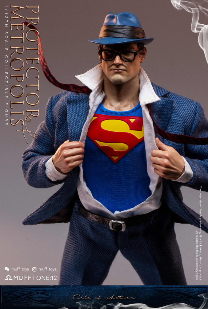 IN STOCK MUFF TOYS 1/12 Superman Metropolis Reporter Clark Kent Action Figure