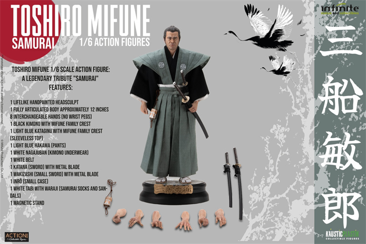In Stock  Infinite Statue X Kaustic Plastik Toshiro Mifune Samurai/Ronin/Double Pack 1/6  Action Figure