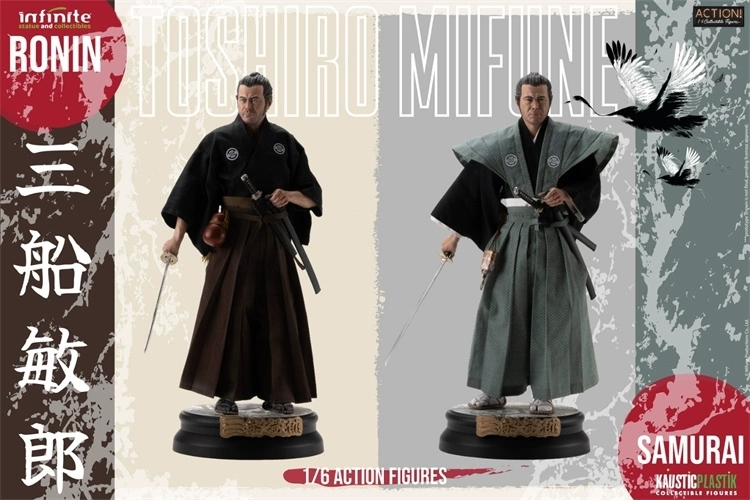 In Stock  Infinite Statue X Kaustic Plastik Toshiro Mifune Samurai/Ronin/Double Pack 1/6  Action Figure