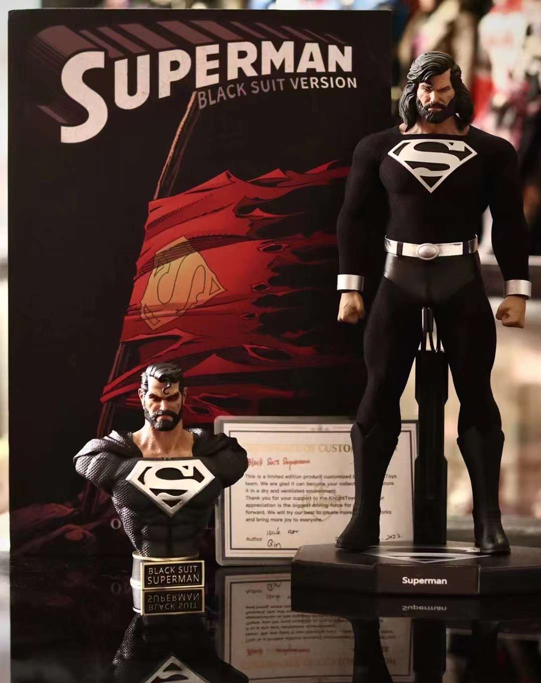 SSR Toys Black Superman 1/6th Scale Action Figure