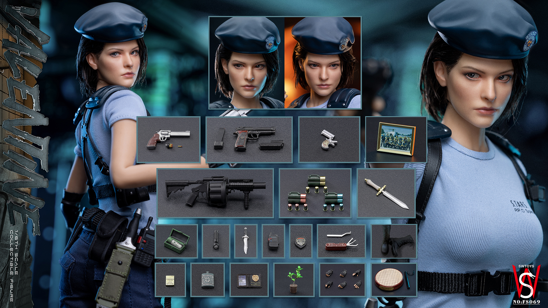 【初回限定CDR付き】Jill's Project Last Contract In stock SWTOYS FS069 1/6 Resident Zombie Evil Crisis Jill Action