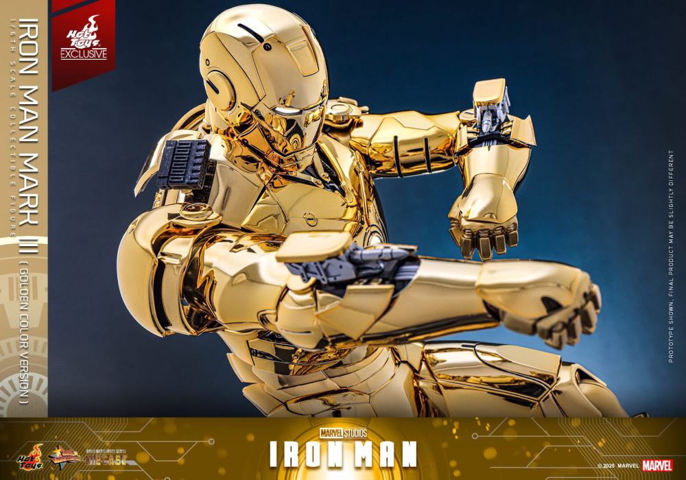 IN STOCK Hot Toys MMS764D69 introduces the Iron Man Mark3(plated bright gold)1/6 alloy reserve figure