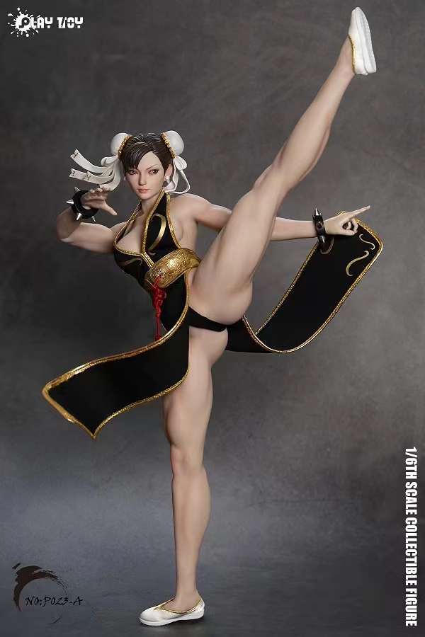 Play Toy 1/6 P023 B 春麗 Play Toy 1/6 P023B Chun-Li 2.0 Blue Cheongsam | GunDamit.com