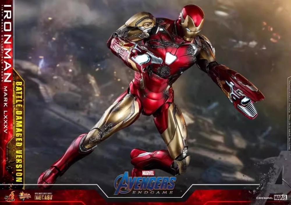 In Stock  Hot Toys 1/6 MMS543D33 Avengers Endgame Iron Man Mark MK85 Battle Damage