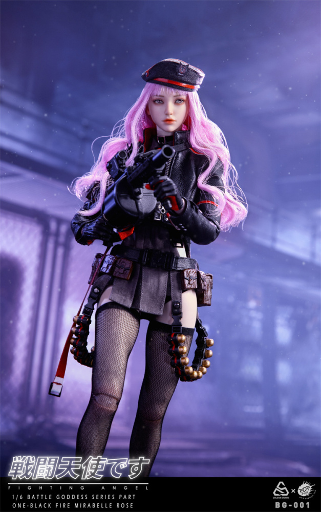 In Stock POPTOYS BG-001 1/6 Battle Angel Black Fire Mirabelle Rose Action Figure