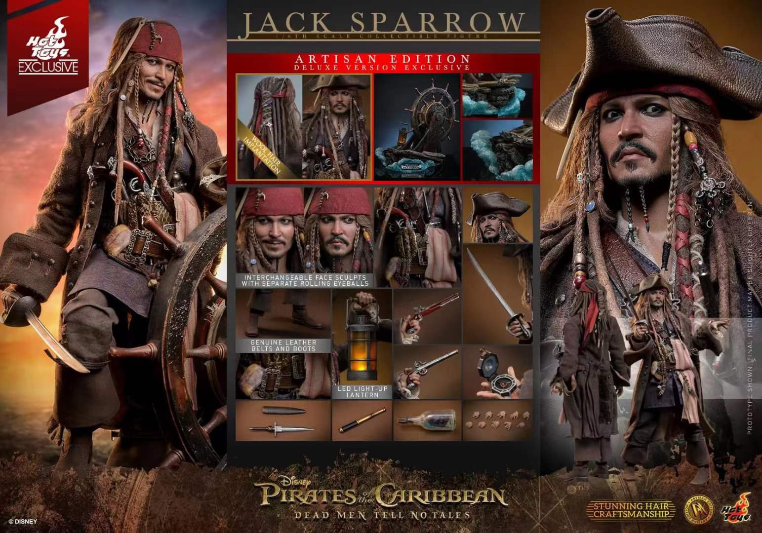 First batch HOTTOYS 1/6 DX37 DX38 ARTISAN JACK SPARROW