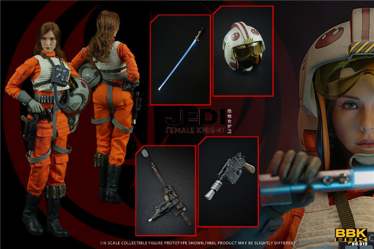 In Stock New BBK BBK019 1/6 Jedi Female Knight 12" Female Action Figure Model