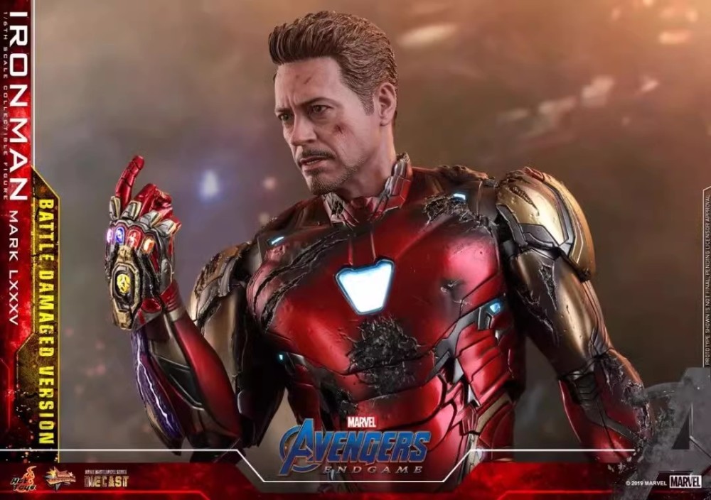 In Stock  Hot Toys 1/6 MMS543D33 Avengers Endgame Iron Man Mark MK85 Battle Damage