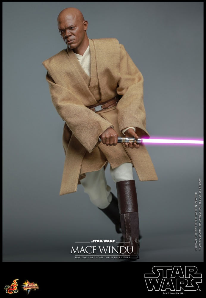 In Stock Hot Toys MMS681 Star Wars Episode II Attack of the Clones Mace Windu