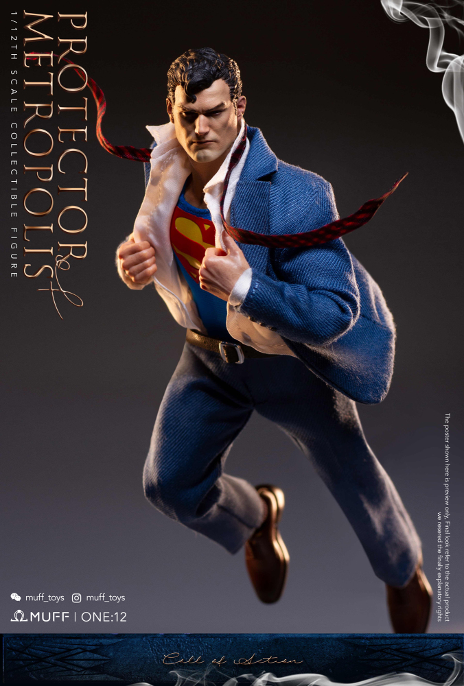 IN STOCK MUFF TOYS 1/12 Superman Metropolis Reporter Clark Kent Action Figure