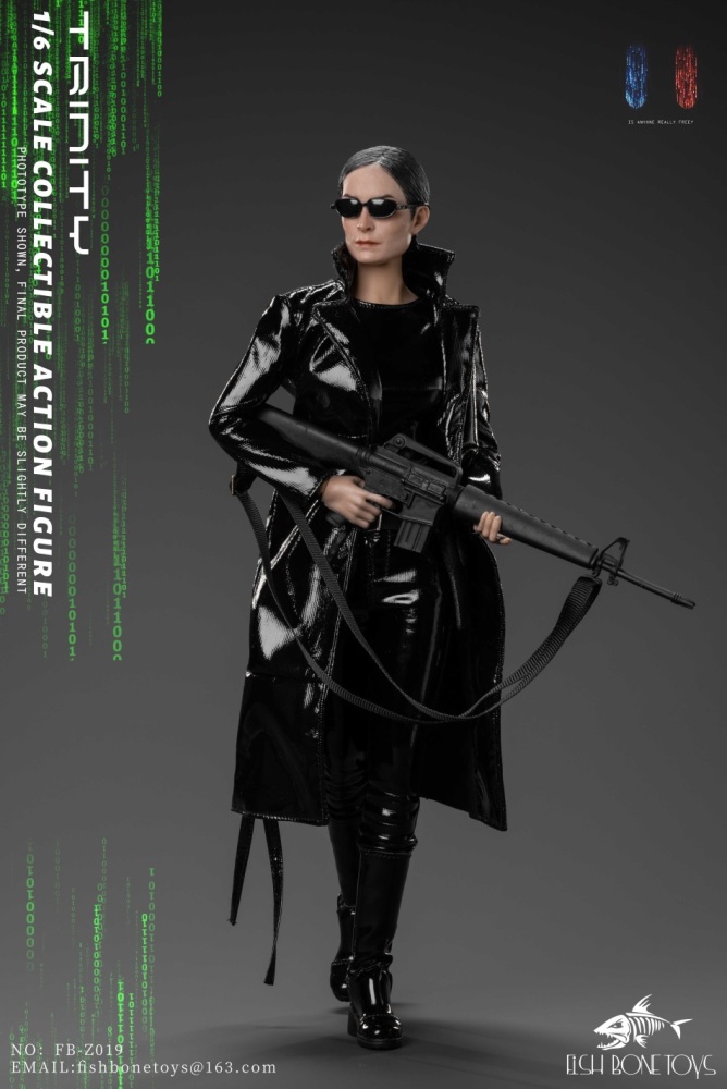In Stock FISH BONETOYS FB-Z019 1/6 Hacker Woman Trinity 12''Action Figure Soldier Model