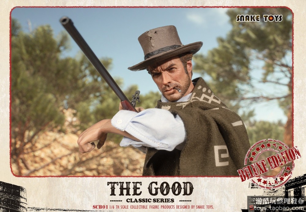 New SNAKE TOYS SCB01 1/6 The Good Cowboy Blondie Clint 12" Figure in stock