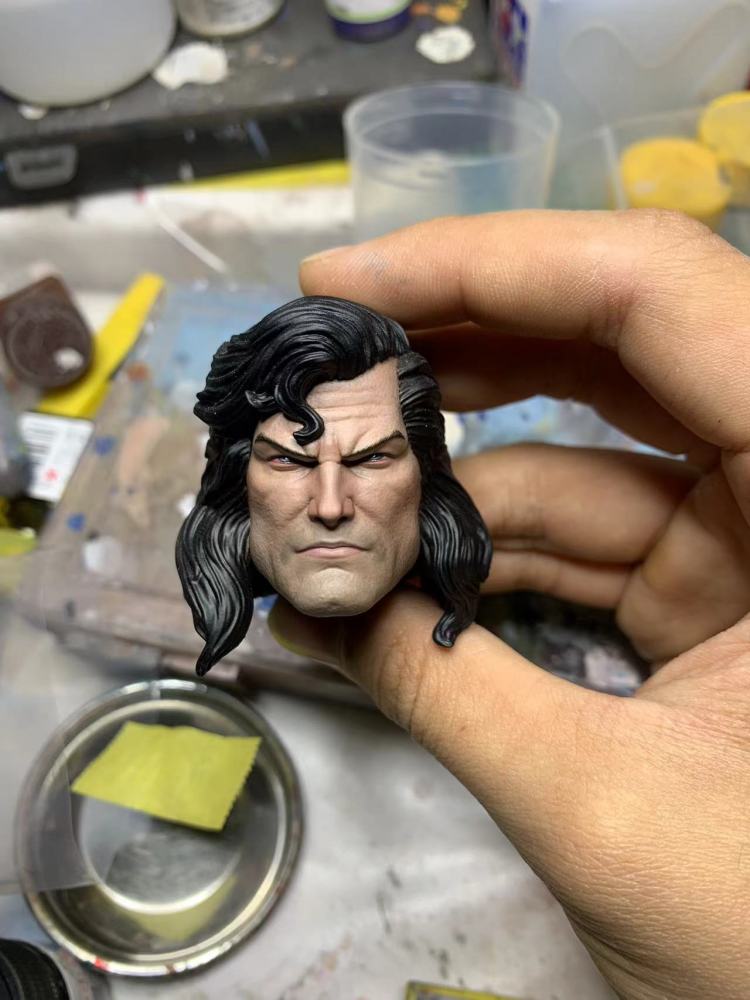 Black Superman Clean 1/6th Headsculpt