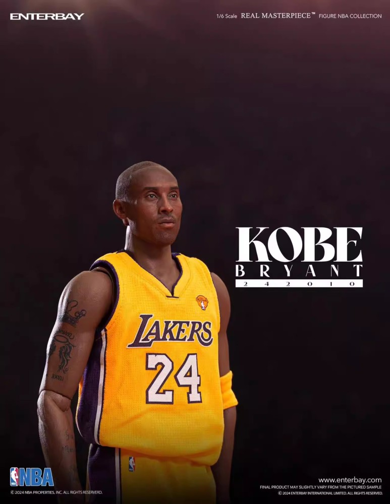 In Stock  ENTERBAY RM-1098 NBA basketball player Kobe Bryant 1/6 movable male soldier figure