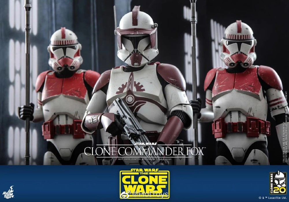In Stock Hot Toys TMS103 STAR WARS: THE CLONE WARS 1/6 Clone Commander Fox Figure