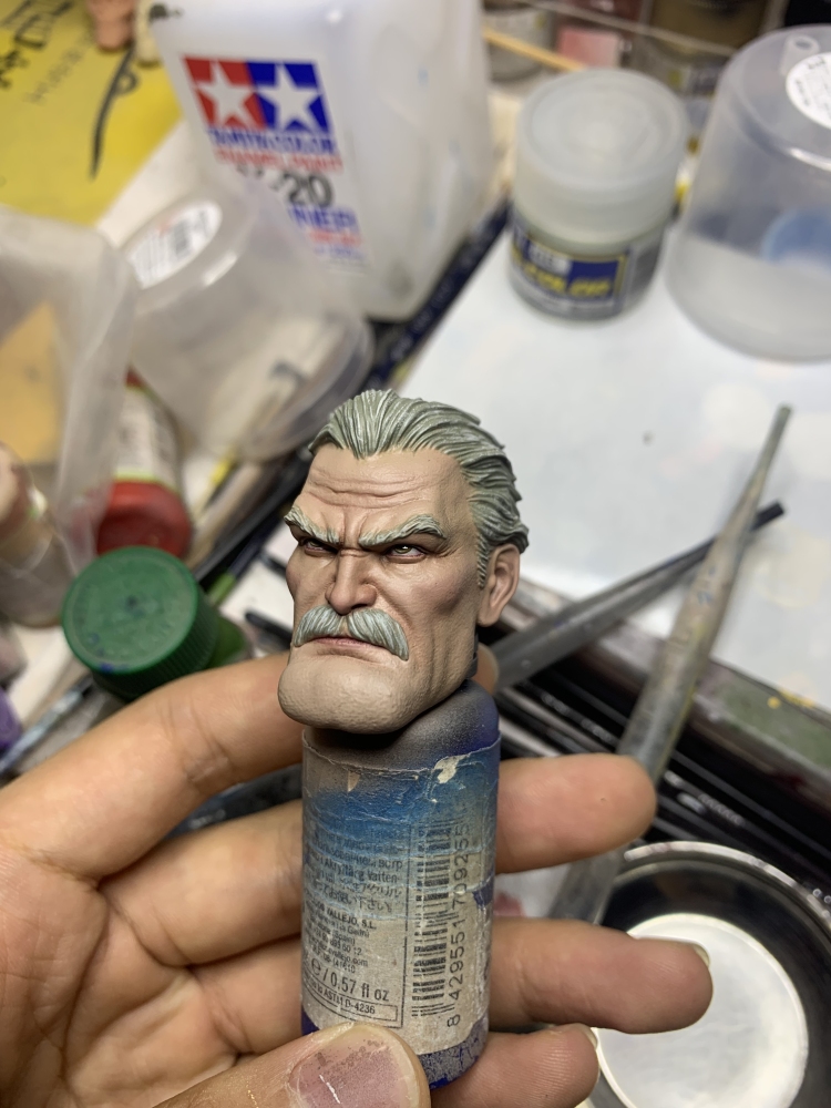 TDKR Batman Bruce Bearded 1/6th Headsculpt