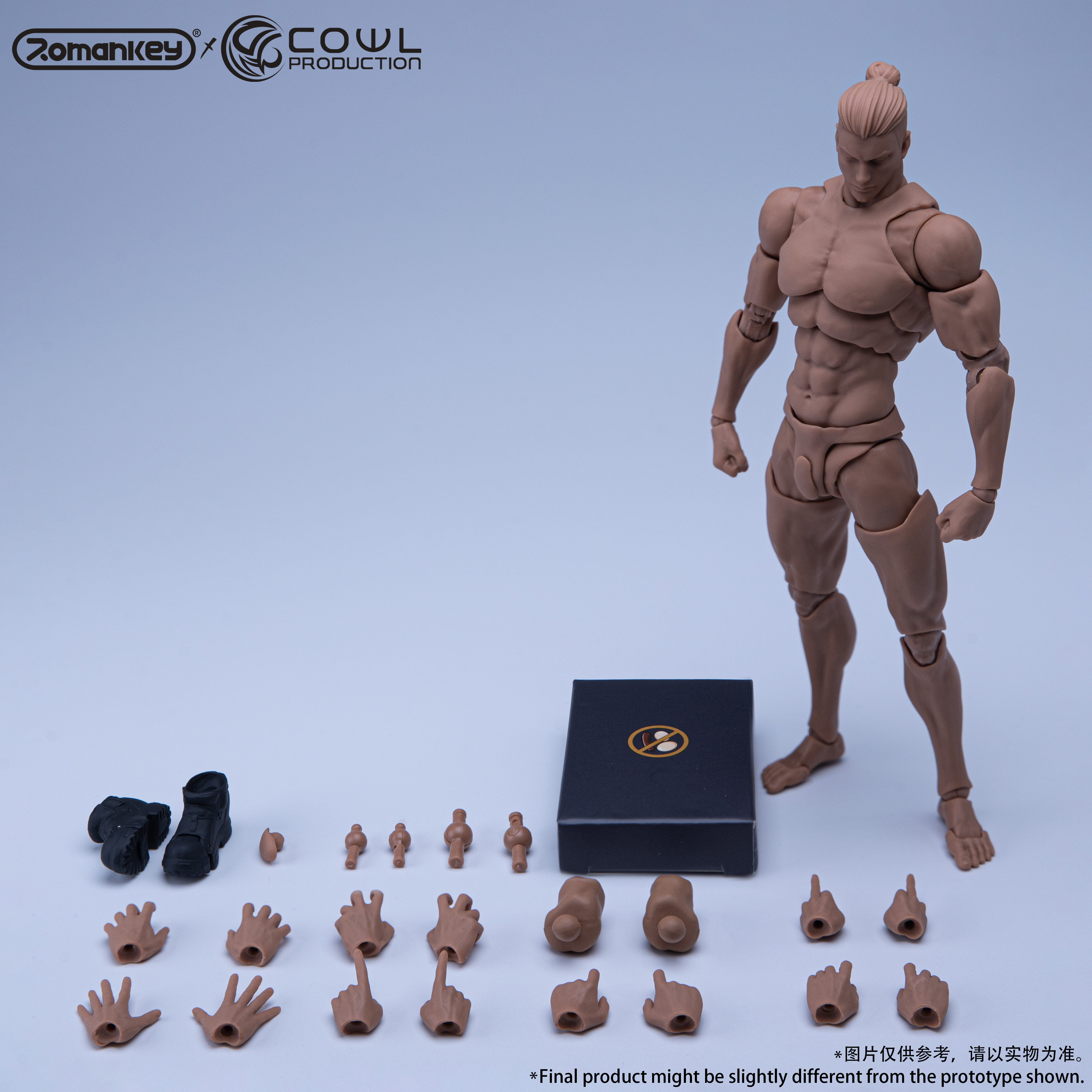 アメイジングヤマグチ ジュリ romankey x cowl 1/12 In Stock Romankey X Cowl 1/12 Super Flexible Man Body Carving