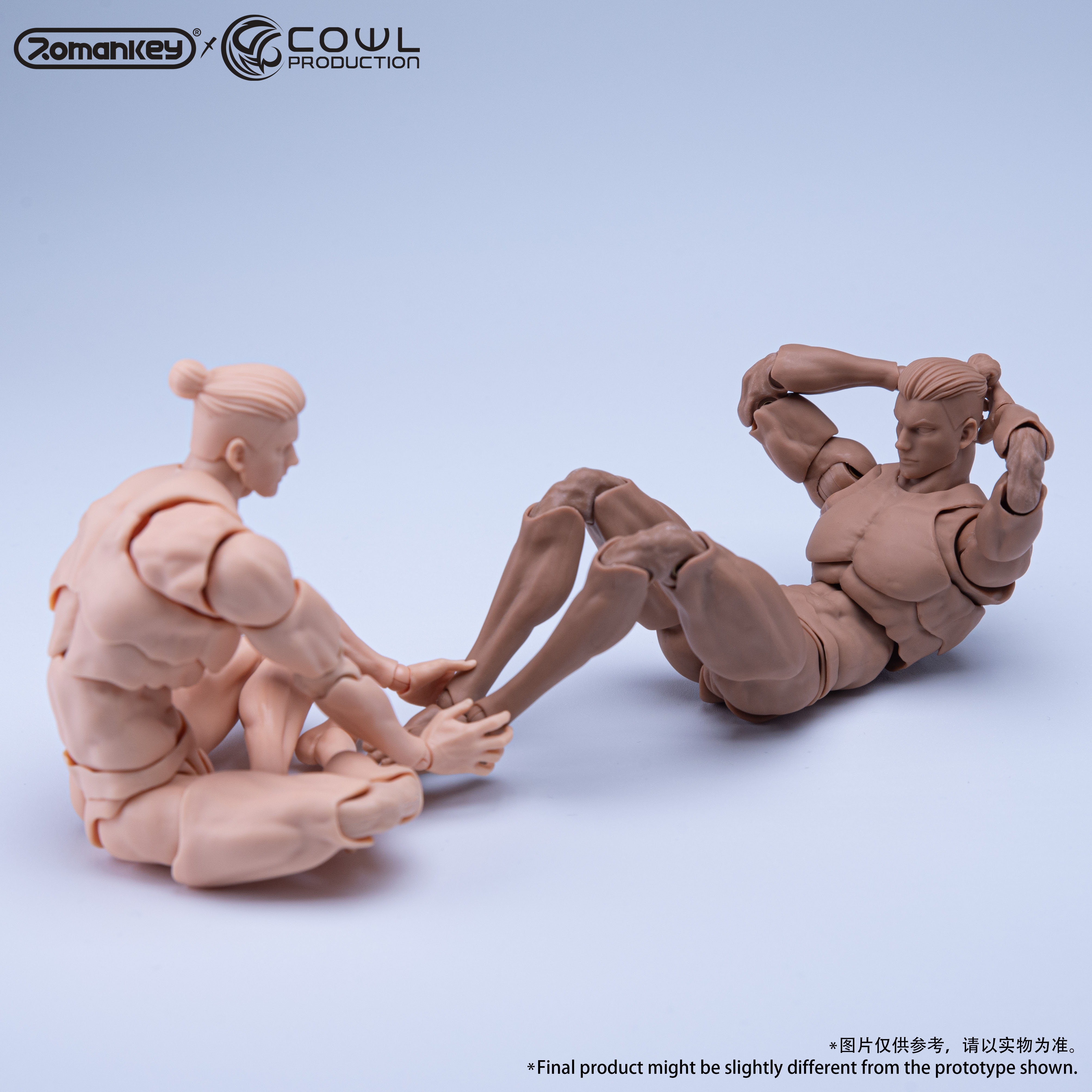 In Stock Romankey X Cowl 1/12 Super Flexible Man Body Carving