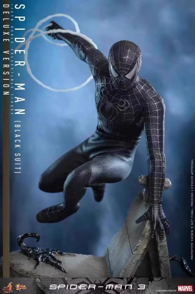 In Stock HOTTOYS HT MMS728 Spider-Man 3 Black Suit Spider-Man