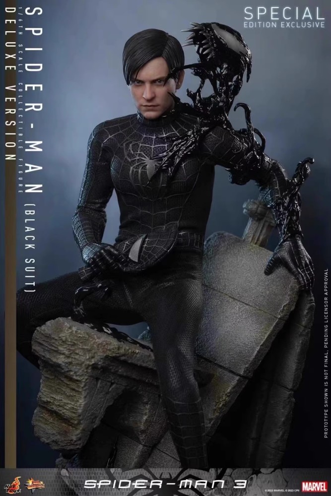 In Stock HOTTOYS HT MMS728 Spider-Man 3 Black Suit Spider-Man