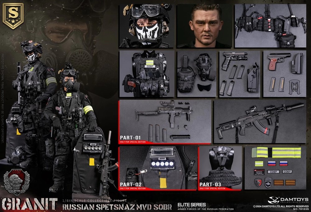 In Stock DAMTOYS 1/6 78103S Special Edition The Granite Special Response Team of the Ministry of Internal Affairs of the Russian Federation