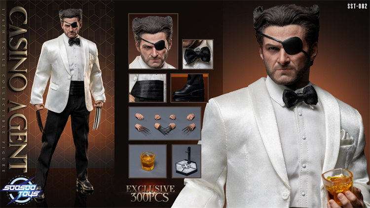 In Stock SOOSOOTOYS 1/6 SST-082 Casino Wolf Wolverine is a hands-on model