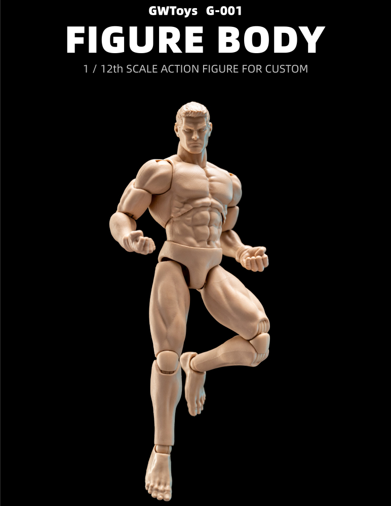 In Stock GWToys G001 1/12th Super Action Figure PVC Muscule Male Body Doll Toys