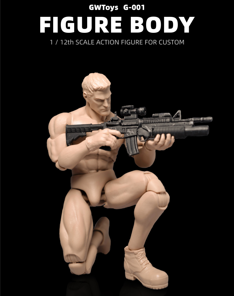 In Stock GWToys G001 1/12th Super Action Figure PVC Muscule Male Body Doll Toys