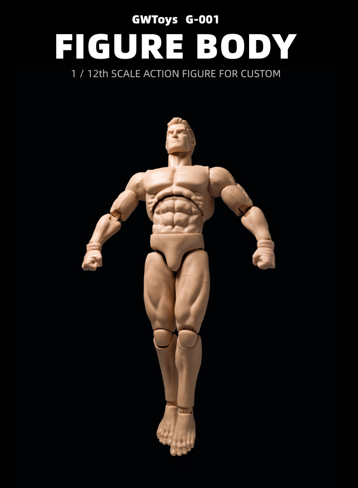In Stock GWToys G001 1/12th Super Action Figure PVC Muscule Male Body Doll Toys