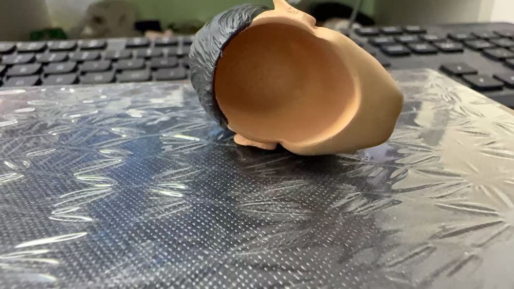 1/6 Shazam Smiling Male soldier's head sculpture without a headgear