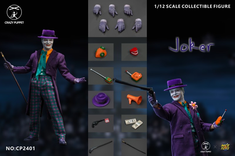 In Stock CPTOYS X NICETOYS 1/12 CP2401 Joker 1989 Edition Mobile
