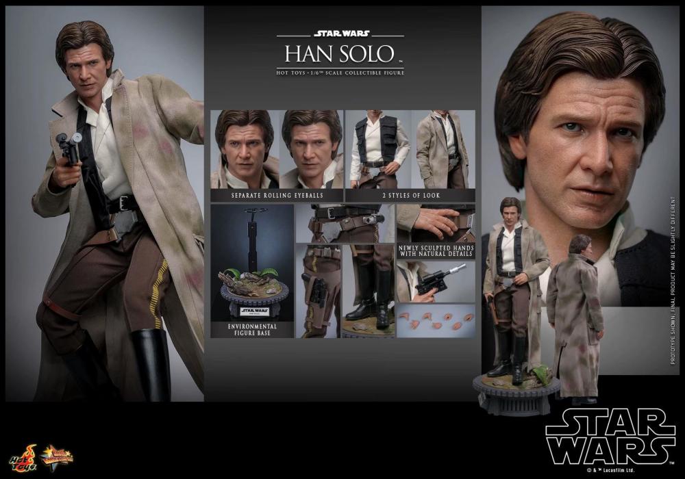 In Stock New Hot Toys MMS740 Star Wars ROTJ Han Solo 1/6 Action Figure