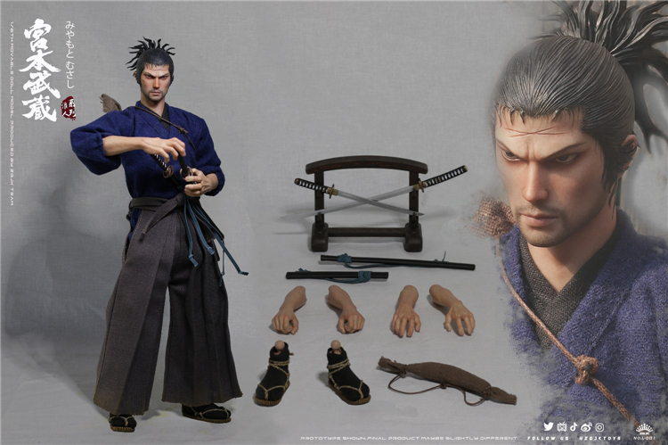 IN STOCK ZGJKTOYS L-001 Miyamoto Musashi 1/6 Vagabond Musashi Action Figure