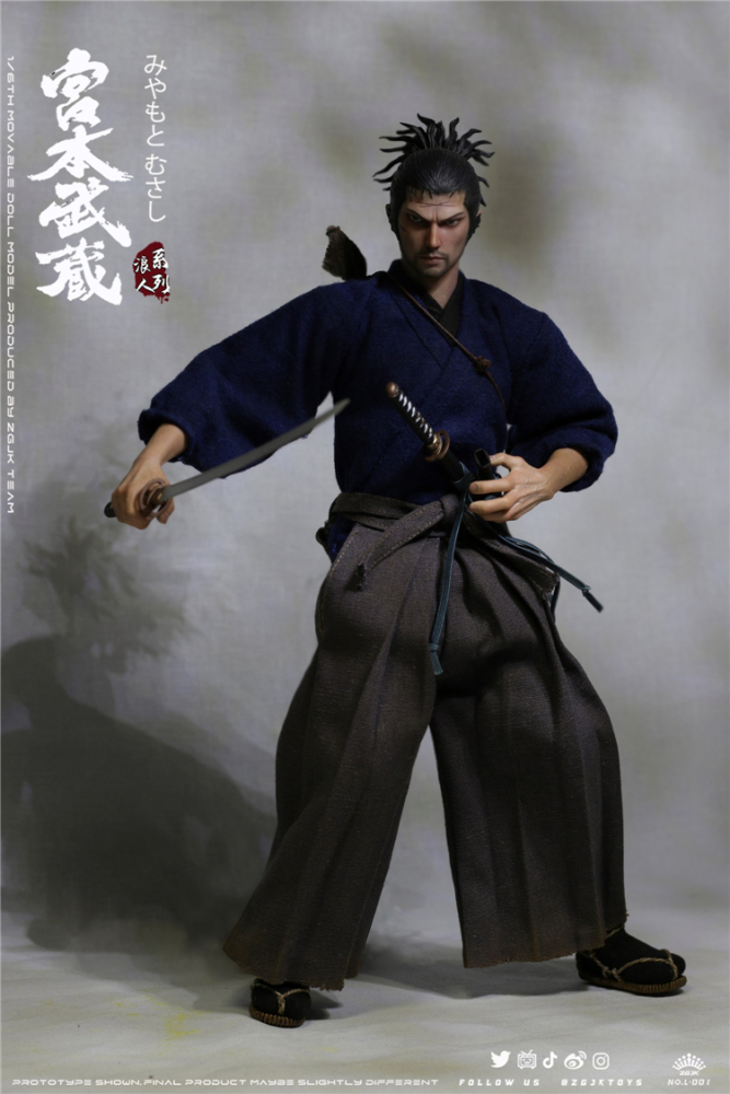 IN STOCK ZGJKTOYS L-001 Miyamoto Musashi 1/6 Vagabond Musashi Action Figure
