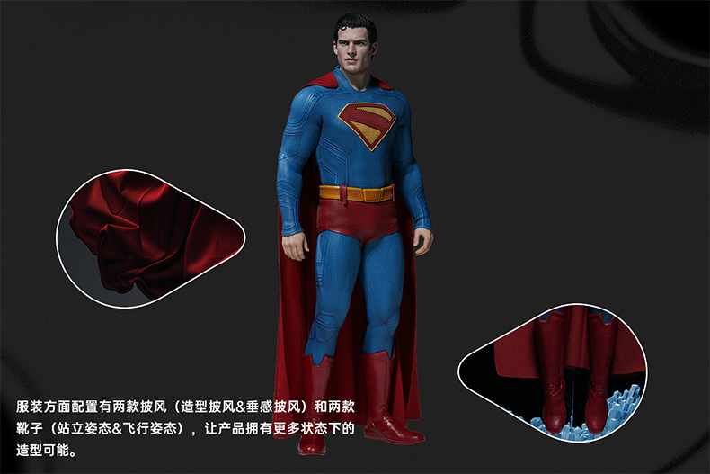 【Pre-order】 QS INART 1/6 Ag-A021 Superman 2025 Superman Double Head Sculpture Movable