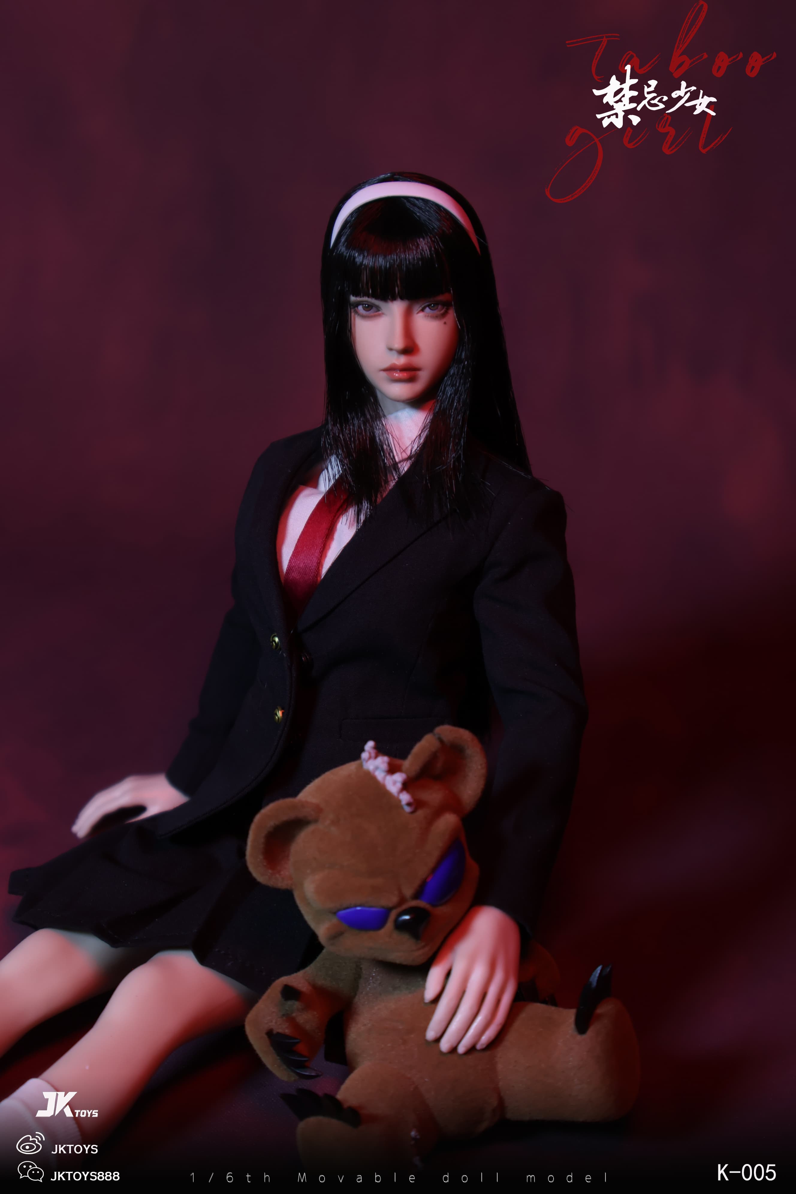 In Stock JKTOYS K-005 1/6 Taboo Girl Tomie Cosplay Female Action