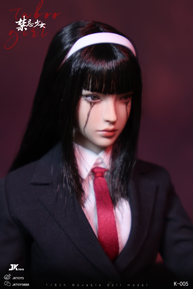 In Stock  JKTOYS K-005 1/6 Taboo Girl Tomie Cosplay Female Action Figure Model