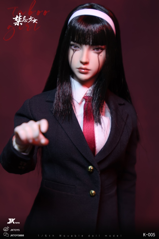In Stock  JKTOYS K-005 1/6 Taboo Girl Tomie Cosplay Female Action Figure Model
