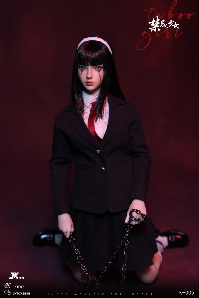 In Stock  JKTOYS K-005 1/6 Taboo Girl Tomie Cosplay Female Action Figure Model
