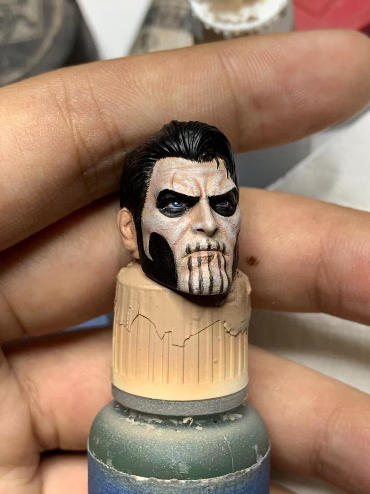 1/12 6-inch GW base body suitable for the Punisher figurine head sculpture white model