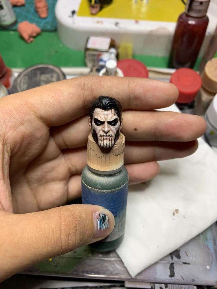 1/12 6-inch GW base body suitable for the Punisher figurine head sculpture white model