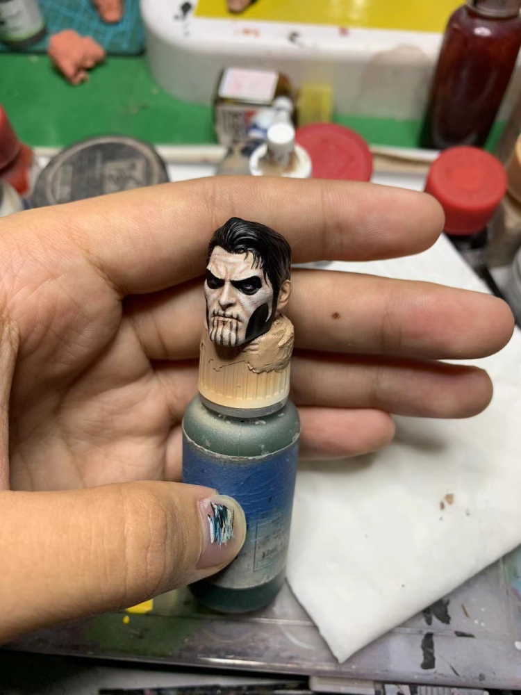 1/12 6-inch GW base body suitable for the Punisher figurine head sculpture white model