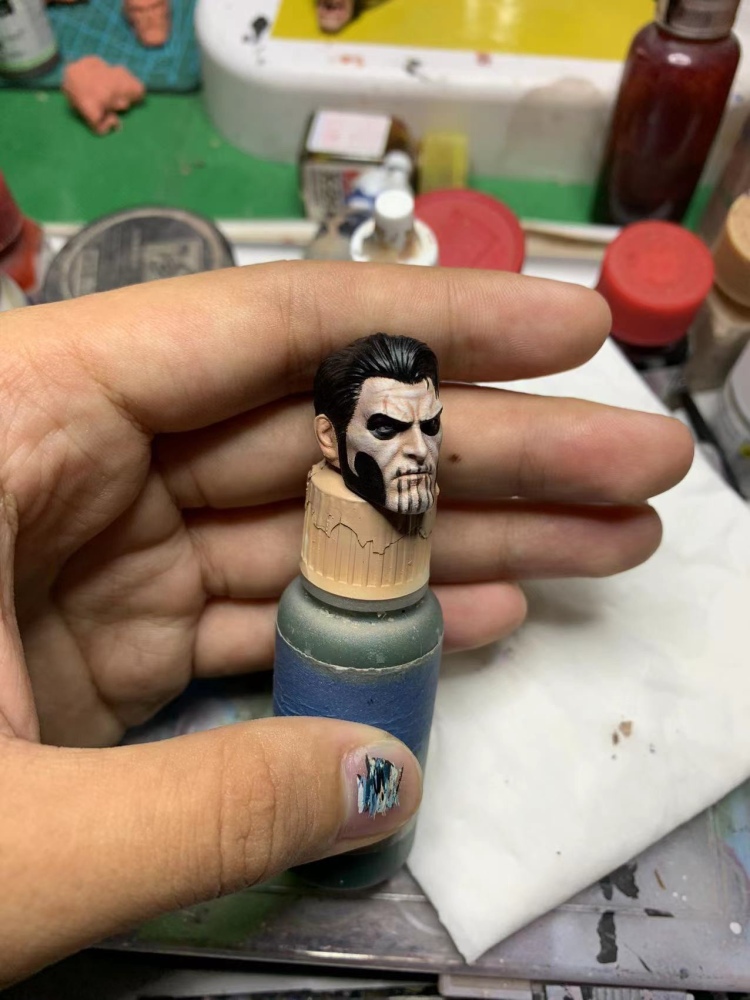 1/12 6-inch GW base body suitable for the Punisher figurine head sculpture white model