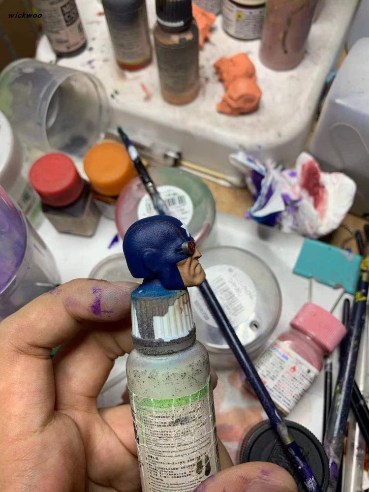 1/12 6-inch Penalizer Captain figurine head sculpture white model