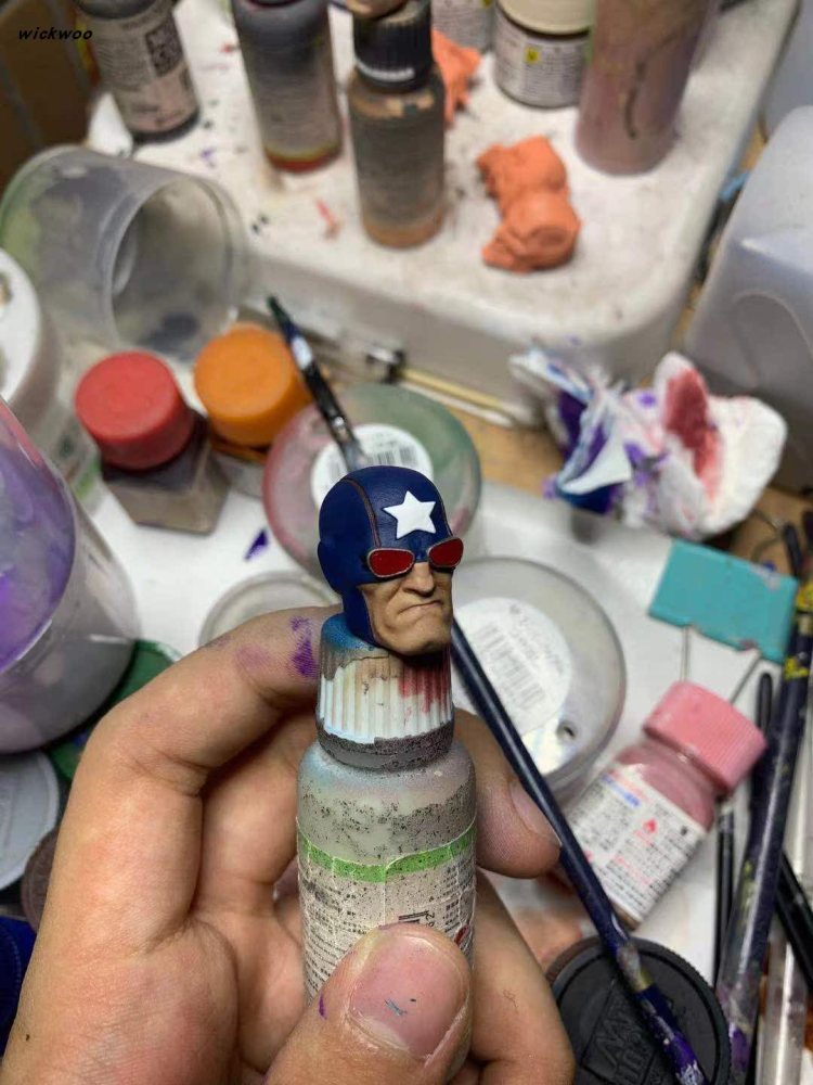 1/12 6-inch Penalizer Captain figurine head sculpture white model