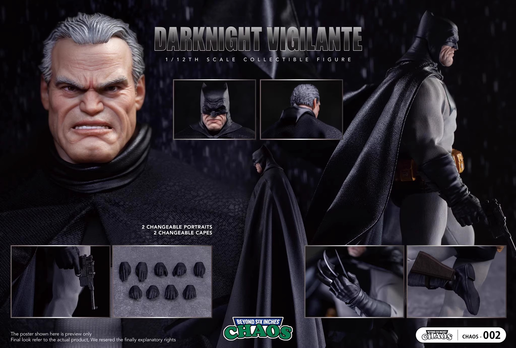 Pre-order】CHAOS 002 Dark Night Vigilante Black Return Batman 1/12