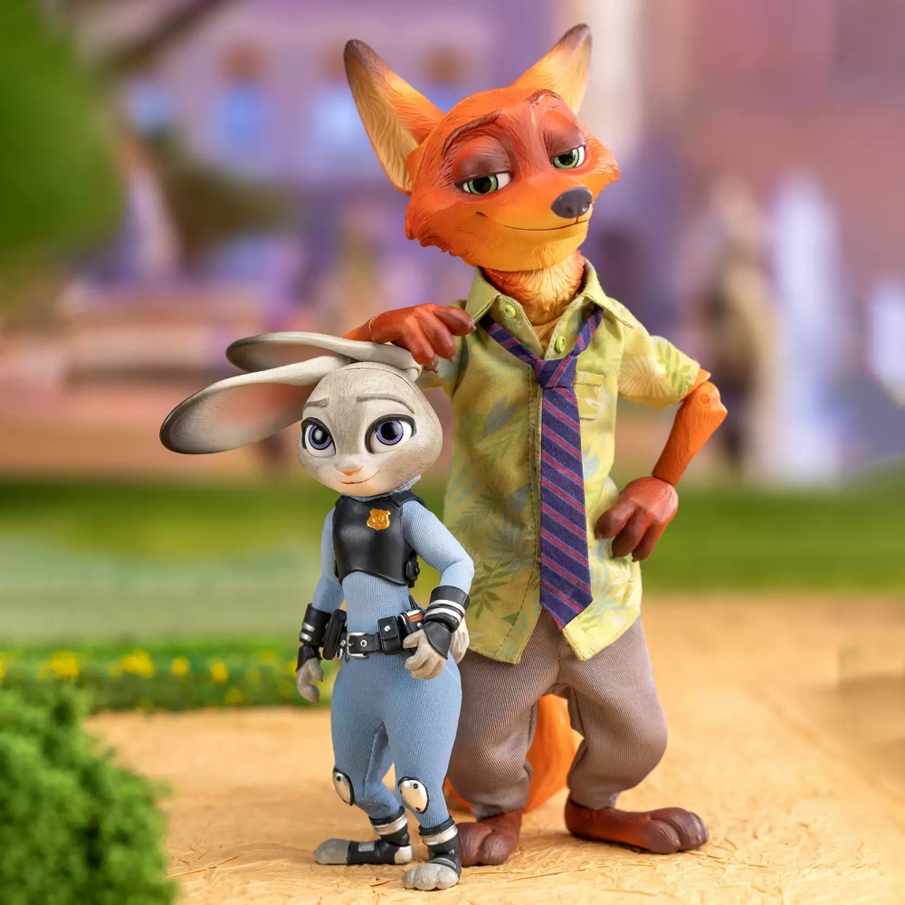 【Pre-order】GONG Zootopia Nick Fox and Judy Rabbit Police Officer figurines