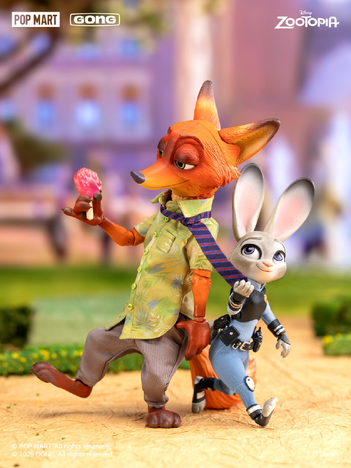 【Pre-order】GONG Zootopia Nick Fox and Judy Rabbit Police Officer figurines